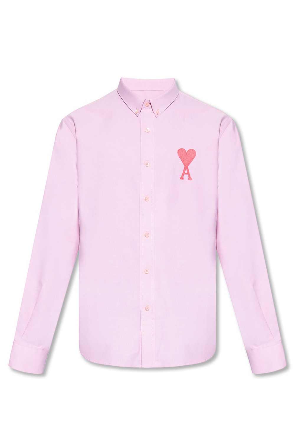 【送料&関税込】Ami Alexandre Mattiussi Light Pink Wool Over AMI Alexandre Mattiussi Embroidered Logo T-Shirt Men's Light